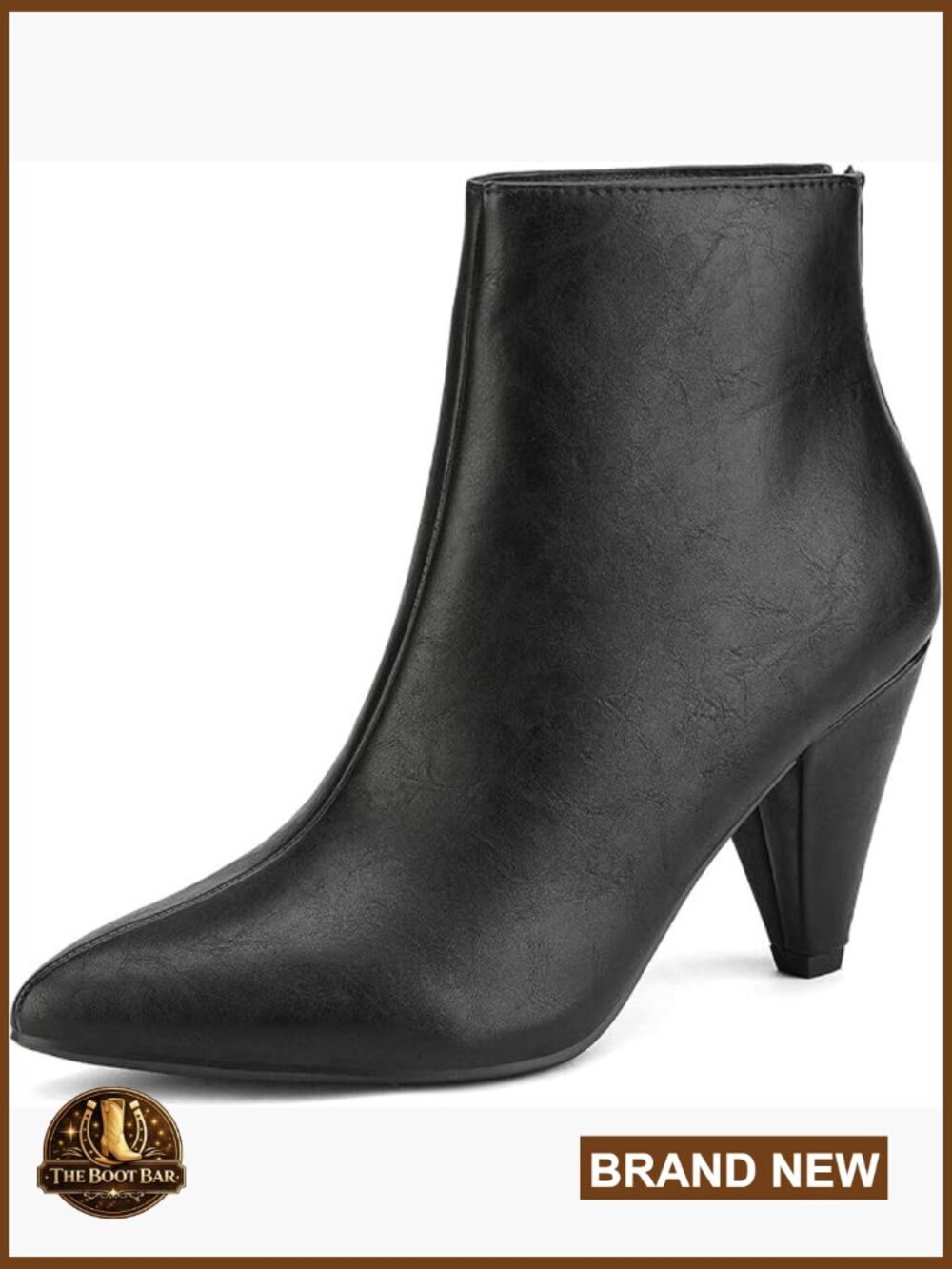 Pointed Toe Ankle Boots High Heel Zipper Dress Booties Fashion Boots